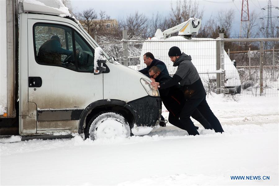 RUMANIA-BUCAREST-NIEVE
