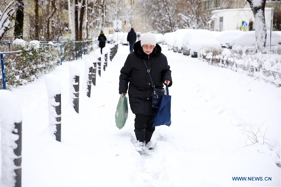 RUMANIA-BUCAREST-NIEVE