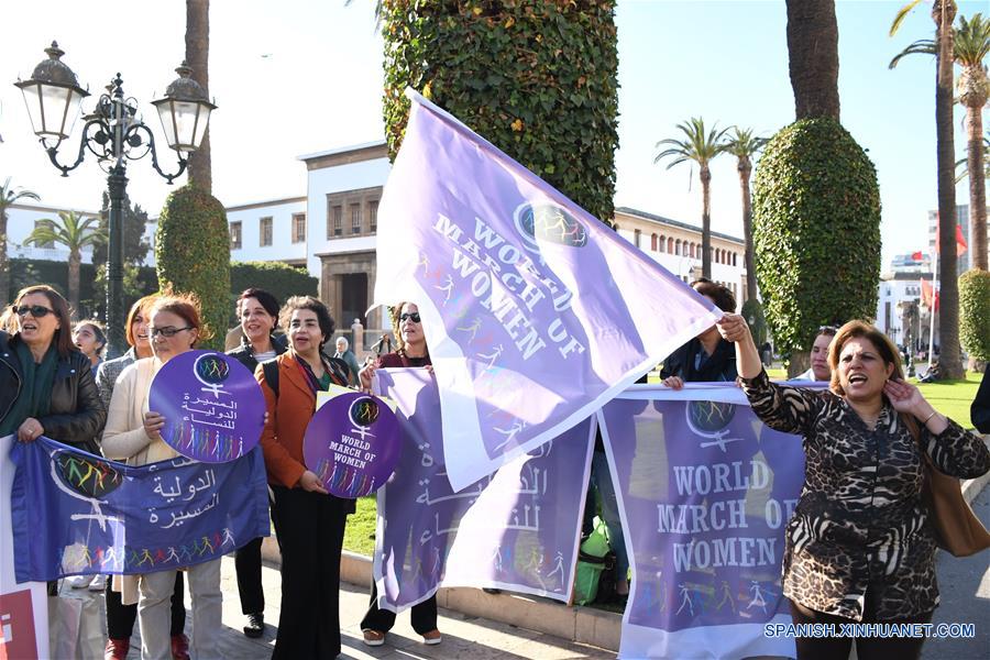 MARRUECOS-RABAT-DIA INTERNACIONAL DE LA MUJER-MANIFESTACION