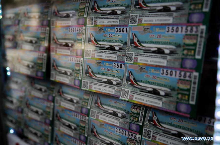 MEXICO-CIUDAD DE MEXICO-BILLETE DE LOTERIA-AVION PRESIDENCIAL