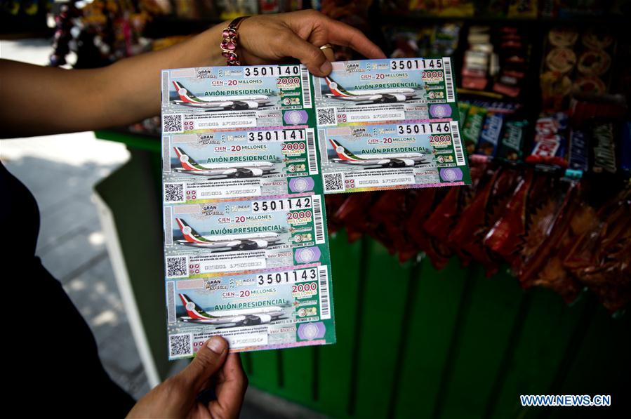 MEXICO-CIUDAD DE MEXICO-BILLETE DE LOTERIA-AVION PRESIDENCIAL