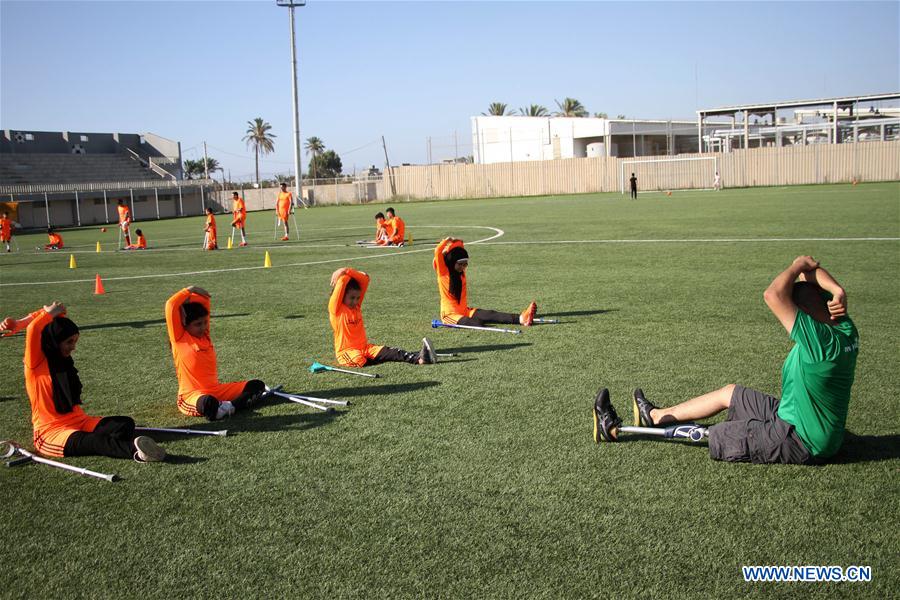 MEDIO ORIENTE-GAZA-NIÑOS AMPUTADOS-ENTRENAMIENTO