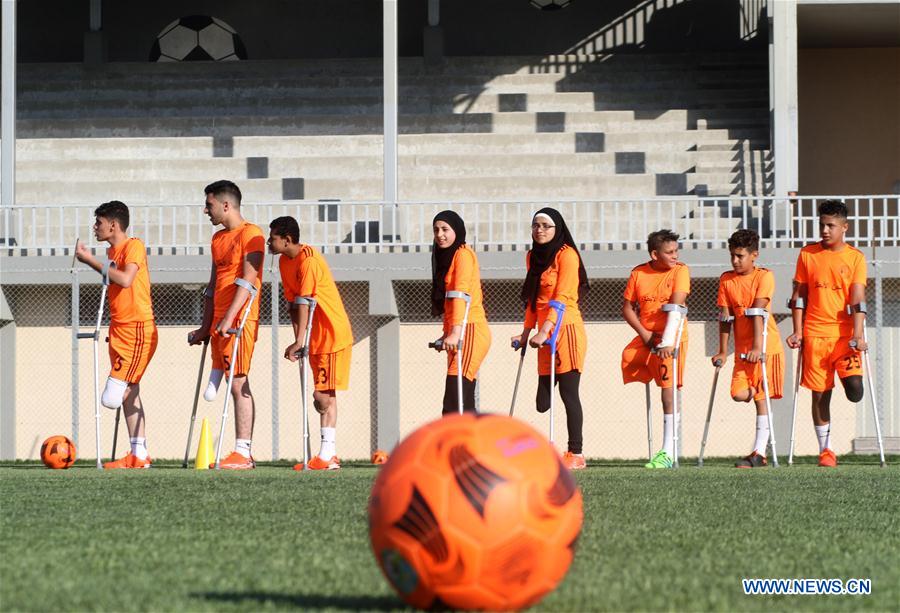 MEDIO ORIENTE-GAZA-NIÑOS AMPUTADOS-ENTRENAMIENTO