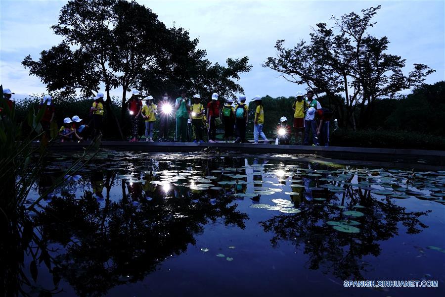 CHINA-SHANGHAI-JARDIN BOTANICO-RECORRIDO NOCTURNO
