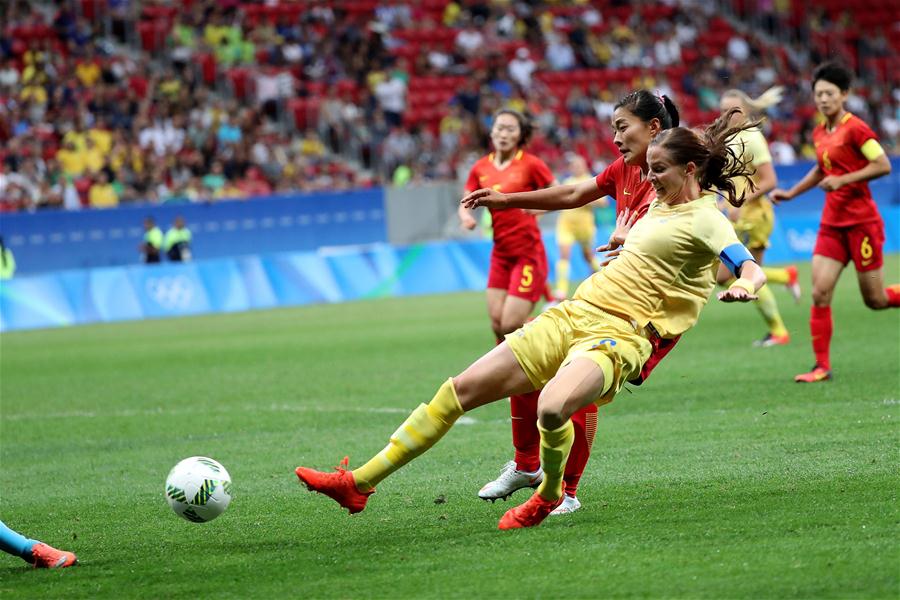 (里约奥运会)(10)足球——女子小组赛:中国队挺进八强