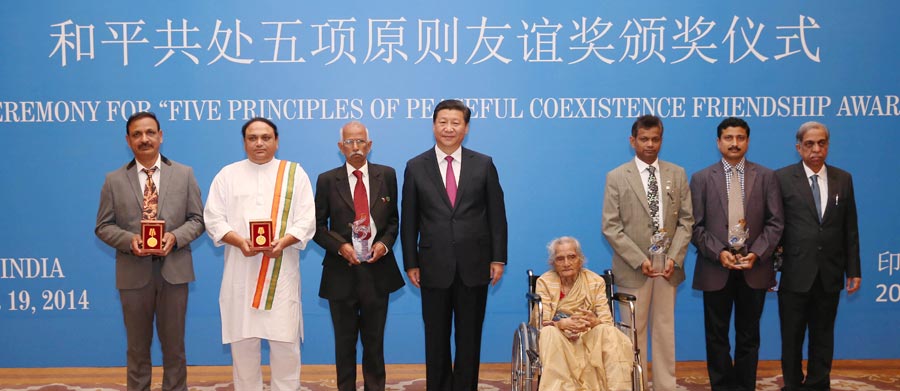 Presidente chino confiere premio de amistad en India