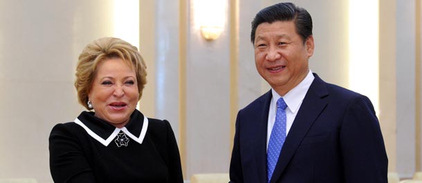 Presidente chino se reúne con presidenta del Consejo de la Federación Rusa