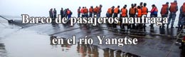 Hundimiento de un barco en el río Yangtse