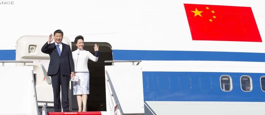 Presidente chino llega a Seattle para realizar primera visita de Estado a EEUU