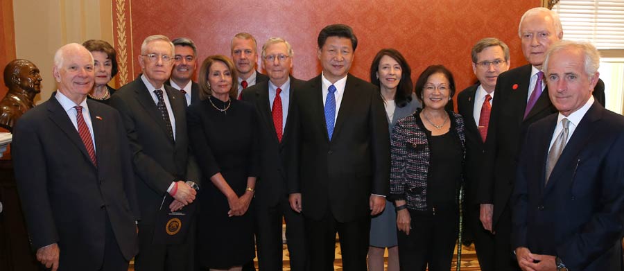 Presidente chino se reúne con líderes del Congreso de EEUU
