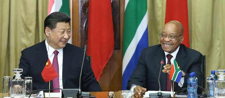 Presidentes chino y sudafricano discuten fortalecimiento de asociación