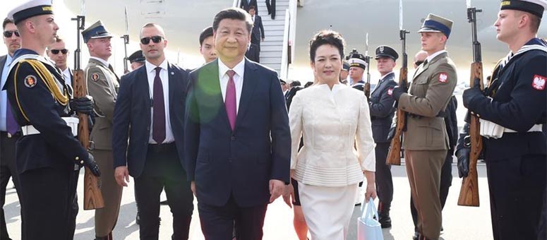 Presidente chino llega a Polonia para visita de Estado