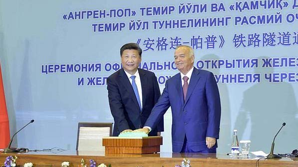 Líderes chino y uzbeko elogian inauguración de mayor túnel ferroviario de Asia Central