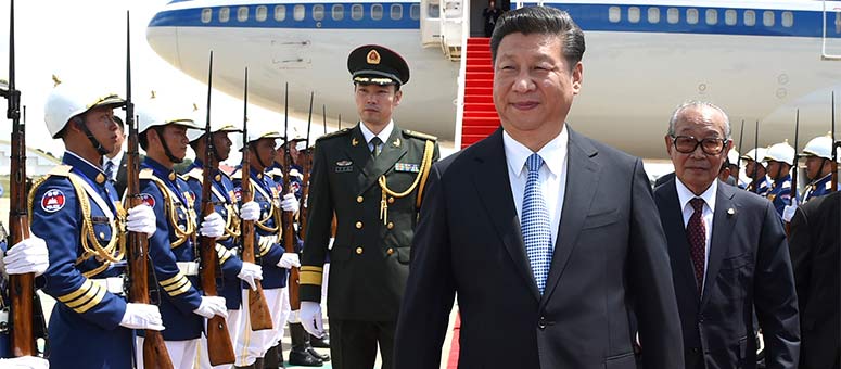 Presidente chino llega a Camboya para efectuar visita de Estado