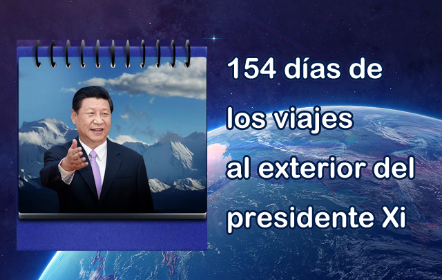 154 días de los viajes al exterior del presidente chino