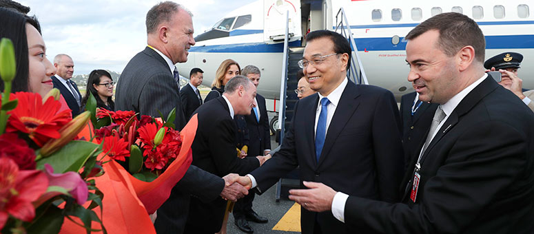 Primer ministro chino llega a Nueva Zelanda en visita oficial