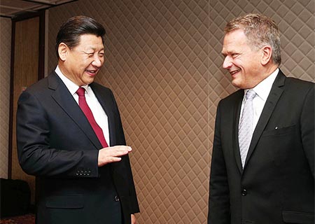 Presidentes chino y finlandés se reúnen en Países Bajos y prometen impulsar cooperación
