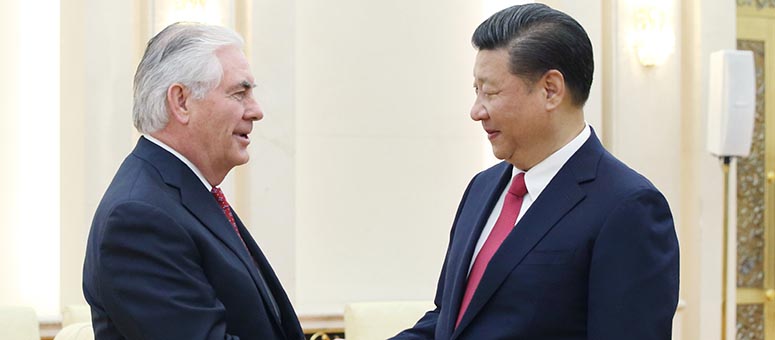 Presidente de China se reúne con secretario de Estado de EE. UU.