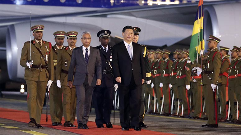 Xi llega a Mauricio para visita amistosa