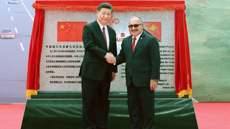Xi y O'Neill asisten a apertura de bulevar construido con ayuda china en capital de PNG