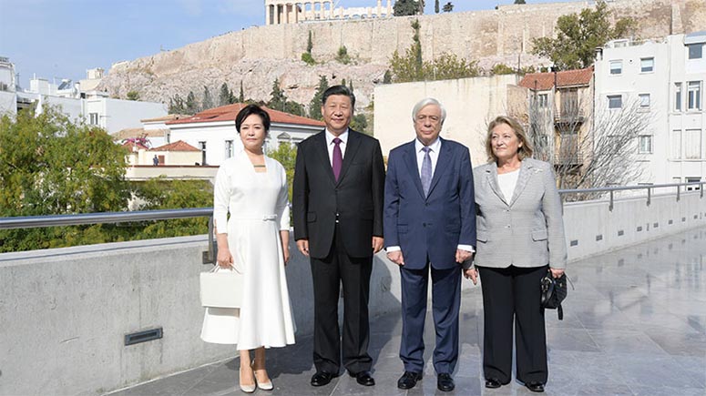 Presidentes de China y Grecia visitan Museo de Acrópolis