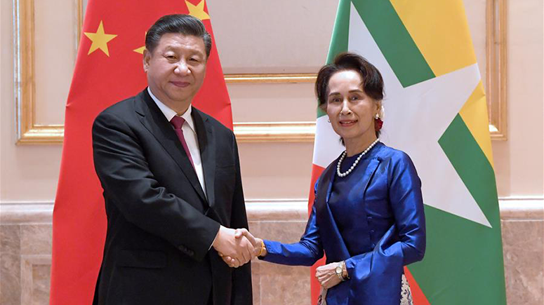Xi se reúne con consejera de Estado de Myanmar Aung San Suu Kyi