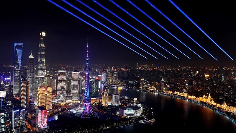 Espectáculo de luces se llevará a cabo en Shanghai para celebrar la apertura de la tercera CIIE