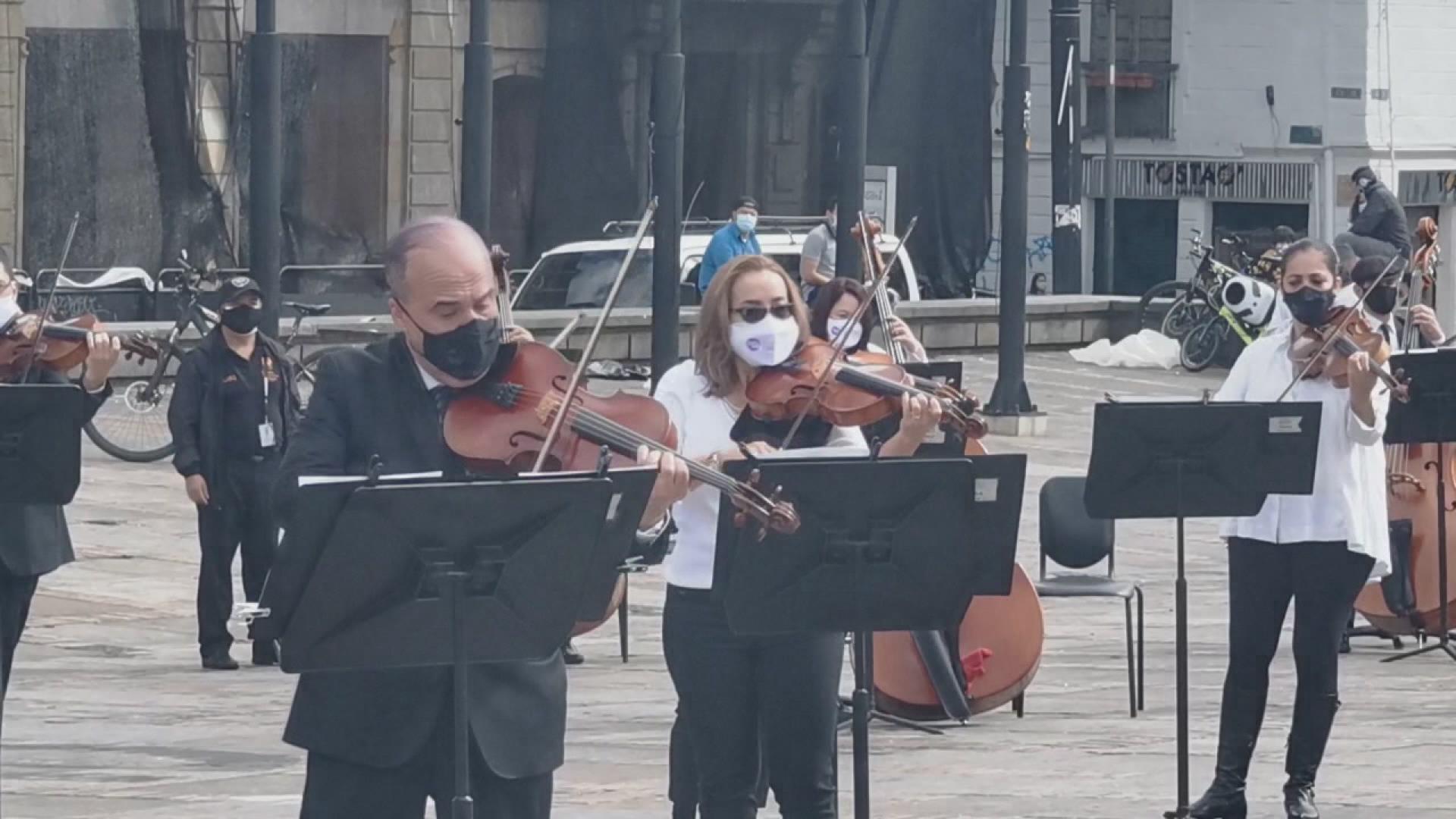 Orquesta Filarmonica de Bogota hace llamado a protestar pacificamente en el Paro Nacional