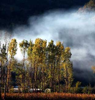 Otoño pintoresco en las afueras de Beijing