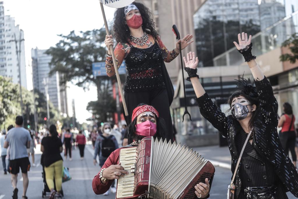Brasil: Sao Paulo reabre el paseo peatonal en la Avenida Paulista