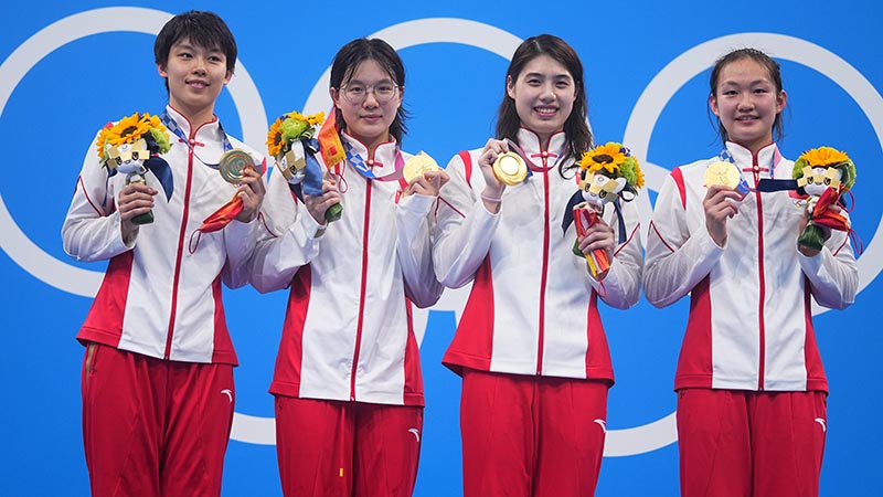 TOKIO 2020: China rompe récord mundial y gana relevo 4x200m estilo libre femenino