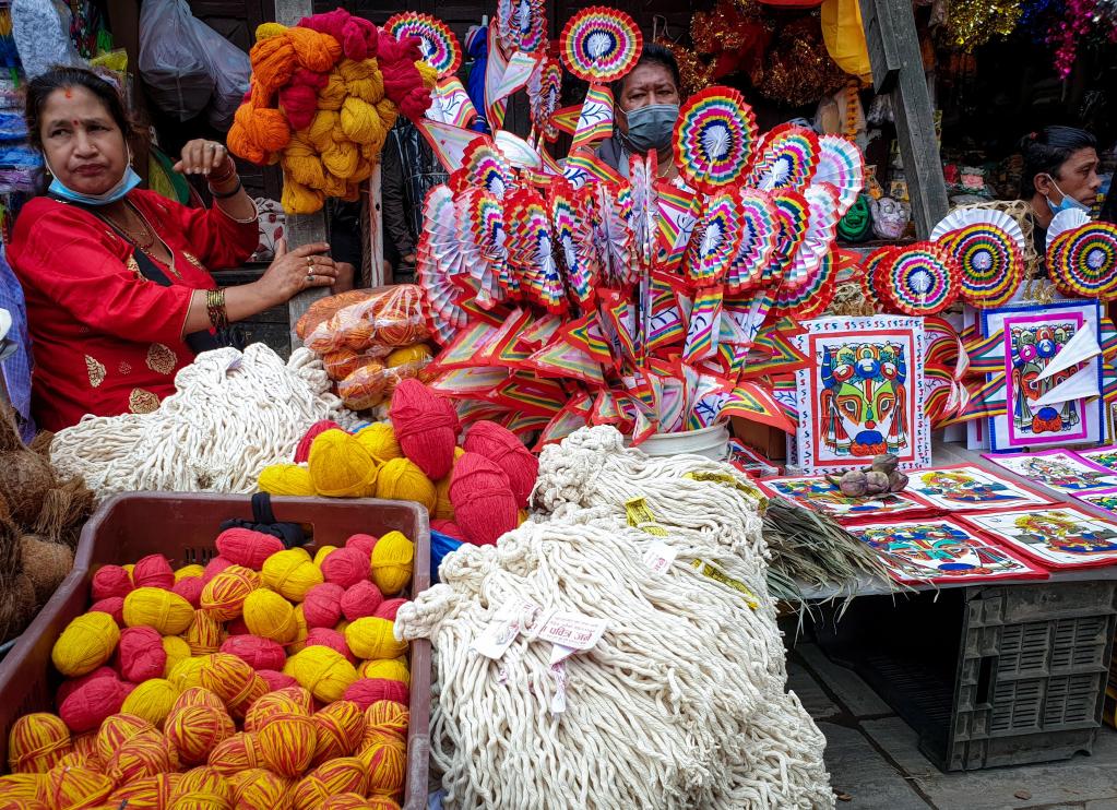 Mercado en Katmandú, Nepal