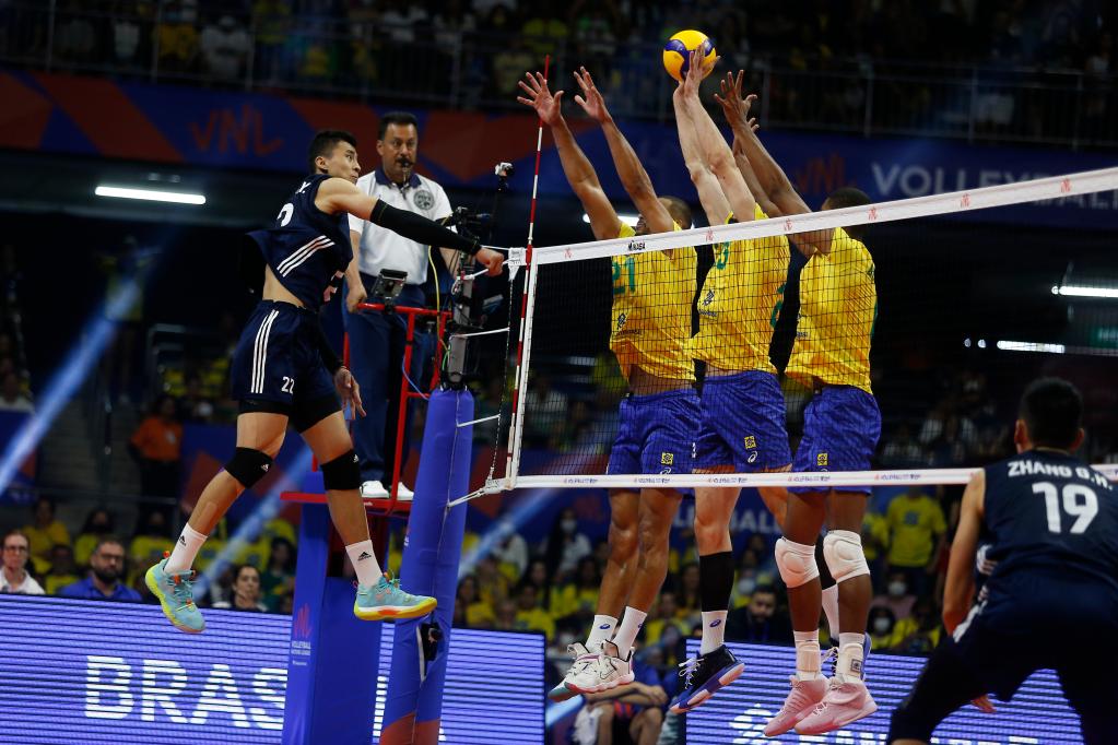 Obtiene China ante Brasil primera victoria la Liga de Naciones de Voleibol 2022