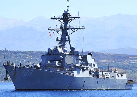 EEUU envía quinto destructor a este de Mediterráneo