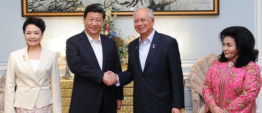 Presidente chino se reúne con primer ministro malasio sobre lazos