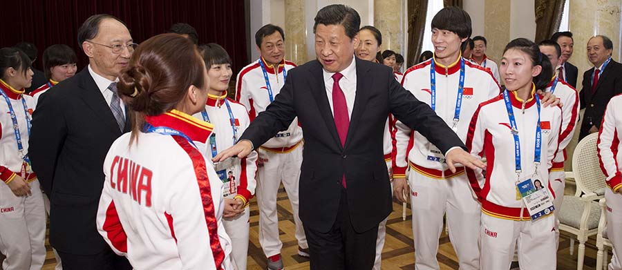 Presidente chino impulsa moral de atletas chinos en Sochi