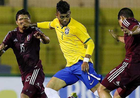 Fútbol: Brasil derrota 2-0 a Venezuela en Campeonato Sudamericano Sub 20