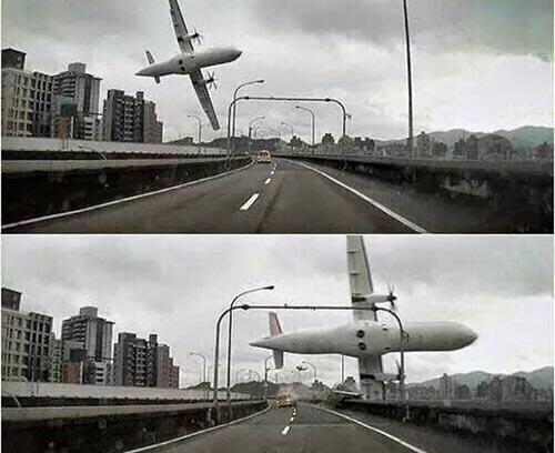 Un avión de TransAsia Airways de Taiwan cae a un río en Taipei
