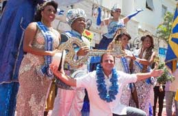 El rey Momo abre el carnaval de Río de Janeiro