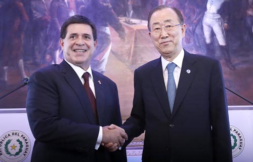 Ban Ki-moon destaca liderazgo regional de Paraguay en lucha contra desigualdad