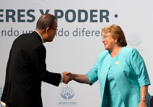 RESUMEN: Bachelet y Ban Ki-Moon clausuran encuentro ONU Mujeres en Chile