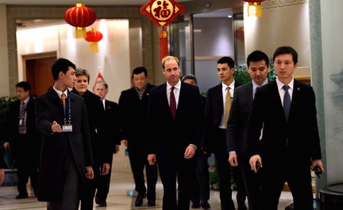 Príncipe Guillermo de Inglaterra llega a China para visita de cuatro días