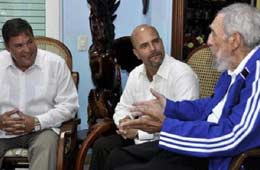Dialoga Fidel Castro con "Los Cinco" cubanos que cumplieron prisión en EEUU