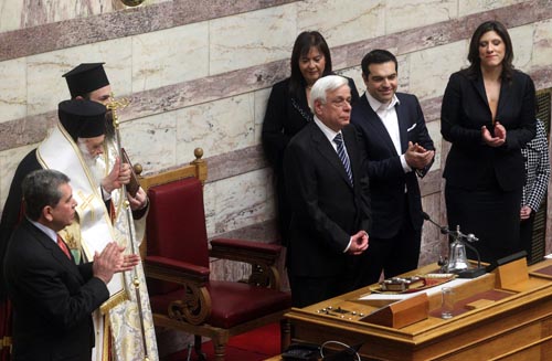 Nuevo presidente de Grecia Prokopis Pavlopoulos presta juramento