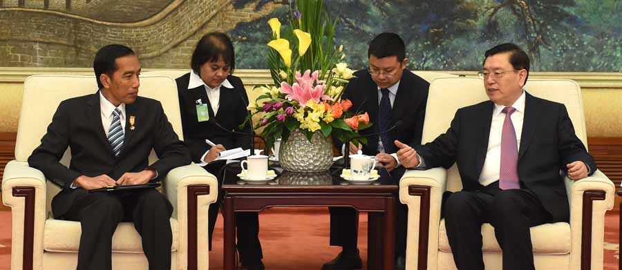 Máximo legislador chino se reúne con presidente de Indonesia