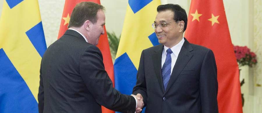 Primer ministro de China se reúne con homólogo de Suecia
