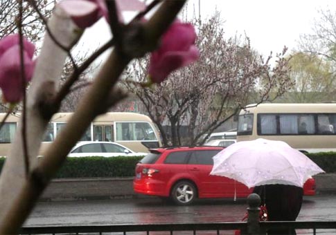 Primera lluvia de primavera en Beijing