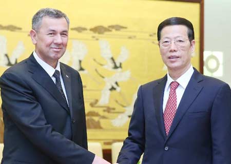 Viceprimer ministro chino se reúne con homólogo turcomano