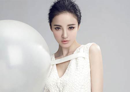 Liu Yuxin en vestido de novia