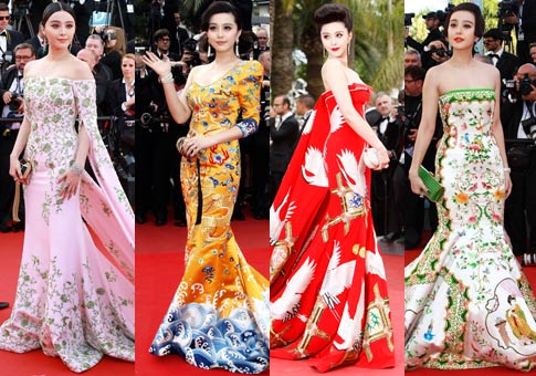Los vestidos de Fan Bingbing en Cannes de los últimos años